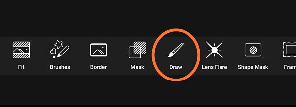 آشنایی با ابزار draw در اپلیکیشن ادیت عکس با موبایل picsart