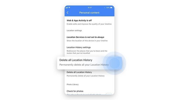 چگونه تاریخچه مکانی گوگل را روی آیفون پاک کنیم
