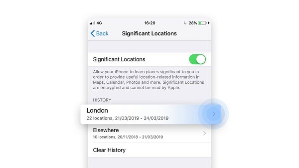 چگونه تاریخچه مکانی خود را روی آیفون پاک کنیم