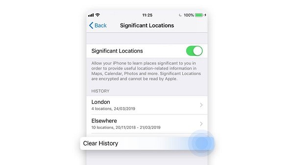 چگونه تاریخچه مکانی خود را روی آیفون پاک کنیم