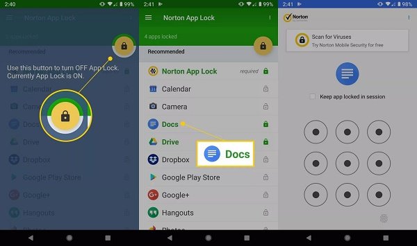 چگونه در اندروید با استفاده از Norton App Lock برای اپ‌ها کلمه عبور بگذاریم