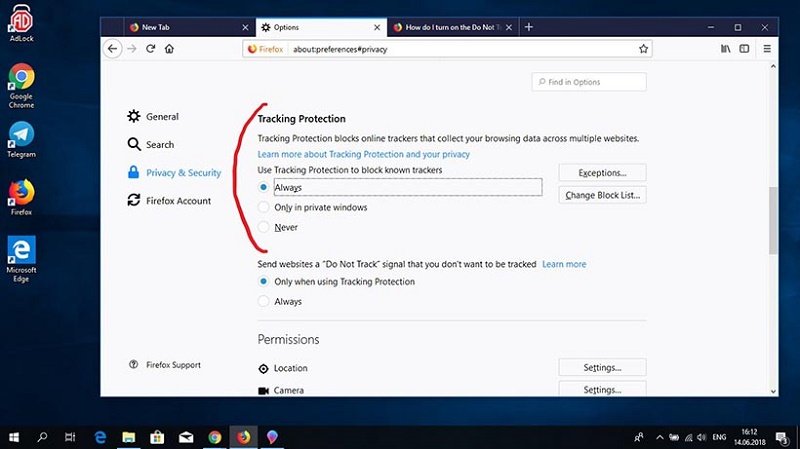 چگونه Tracking Protection را در فایرفاکس فعال کنیم