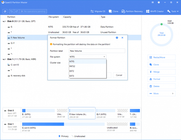 کارت حافظه معیوب را با استفاده از EaseUS Partition Master فرمت کنید