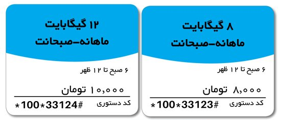 قیمت و حجم اینترنت ماهانه روزانه(صبحانت) همراه اول - تابستان 99