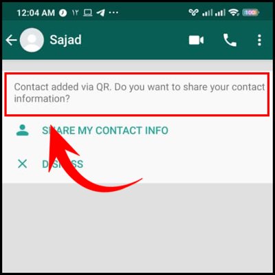 افزودن مخاطب واتساپ از طریق QR Code