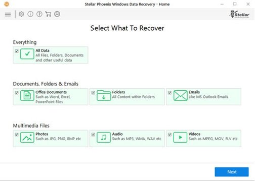 3. نرم‌افزار ریکاوری Stellar Data Recovery